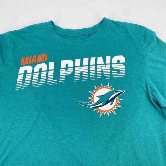 MIAMI DOLPHINS TEAM ISSUED ON FIELD AQUA DRI-FIT SHIRT SIZE LARGE - Picture 9 of 10